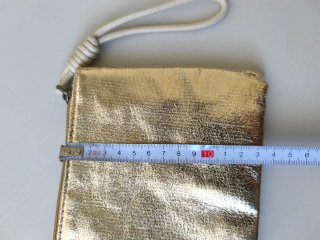 Pochette dorata con laccetto