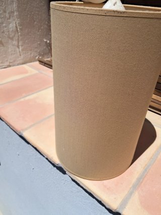 Lámpara colgante tela beige