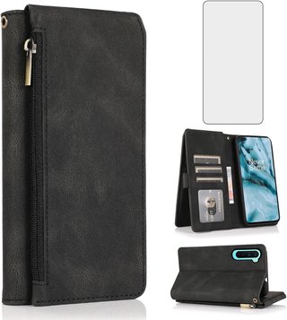 Asuwish funda cartera piel soporte tarjetas