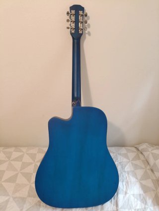 Guitarra Acústica Azul 41", nueva