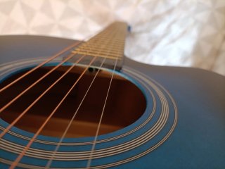 Guitarra Acústica Azul 41", nueva