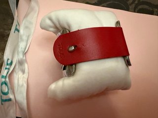 Pulsera Tous Plata y Rojo