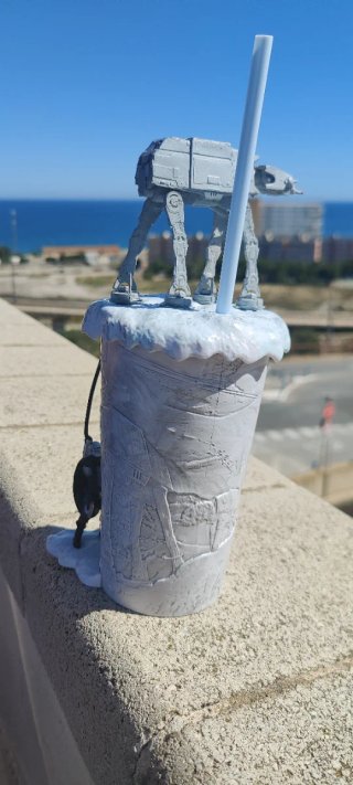 Vaso The Mandalorian y Grogu