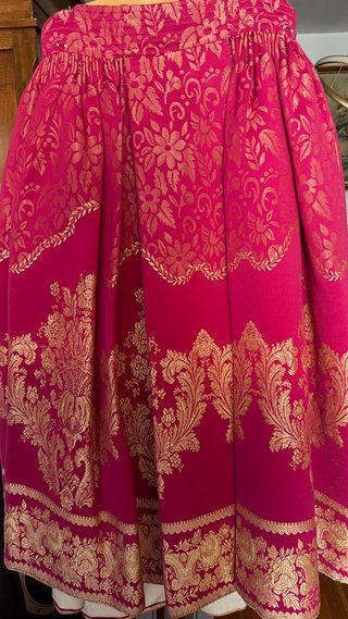Traje de Fallera Rosa y Dorado