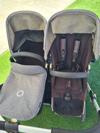 Carro Gemelar Bugaboo Donkey Gris