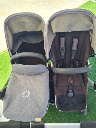 Carro Gemelar Bugaboo Donkey Gris