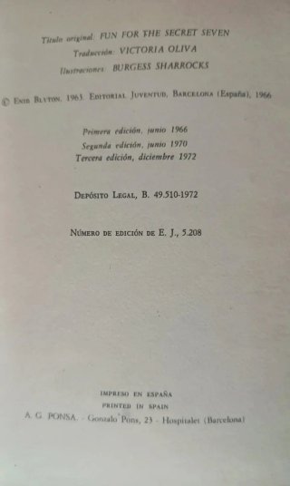 Libro Los siete secretos se divierten  (1972)