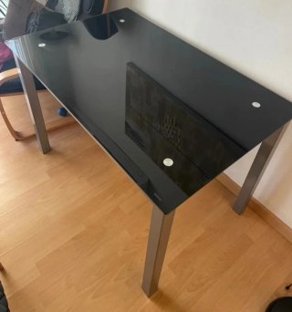 Mesa de cristal extensible