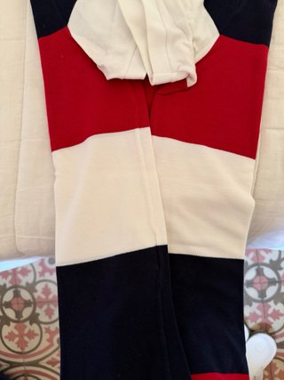 Polo Lacoste Talla 4 Azul Rojo Blanco