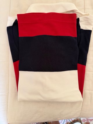 Polo Lacoste Talla 4 Azul Rojo Blanco