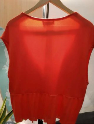 Blusa Zara Coral Talla M