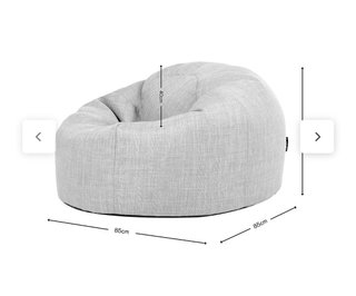 Puff sillón exterior impermeable color beige.