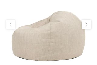 Puff sillón exterior impermeable color beige.