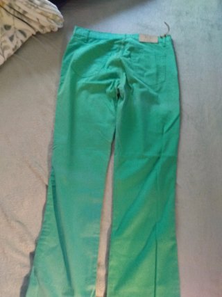 Pantalón verde algodón PINKWHITE talla 42