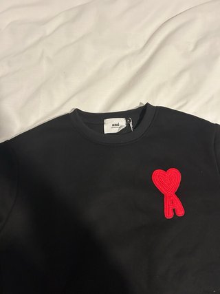 Sudadera Ami Paris Negra sin capucha