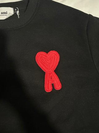 Sudadera Ami Paris Negra sin capucha