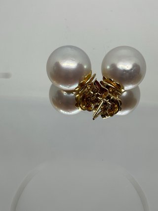 Pendientes Oro 18k Perlas Australianas.