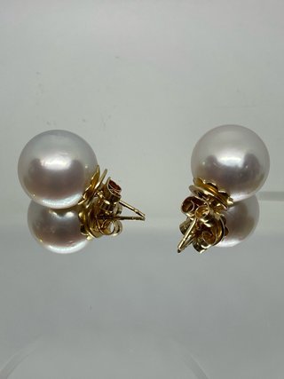 Pendientes Oro 18k Perlas Australianas.