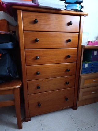 Cómoda de madera 6 cajones