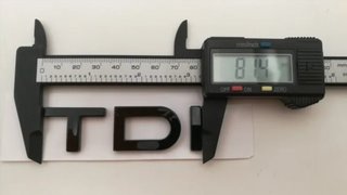 EMBLEMA LOGO TRASERO AUDI TDI NEGRO