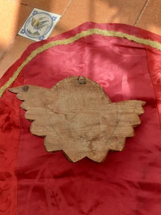 Antigua talla madera angelito