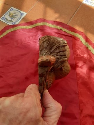 Antigua talla madera angelito