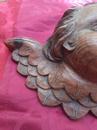 Antigua talla madera angelito