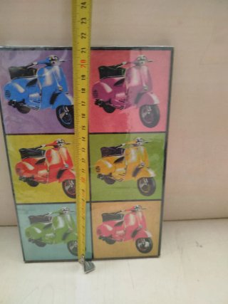 Cuadro Decorativo Vespa Multicolor