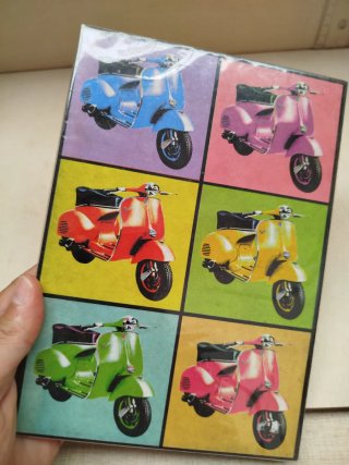 Cuadro Decorativo Vespa Multicolor
