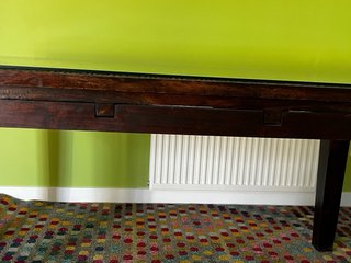 Mesa madera maciza comedor rectangular extensible