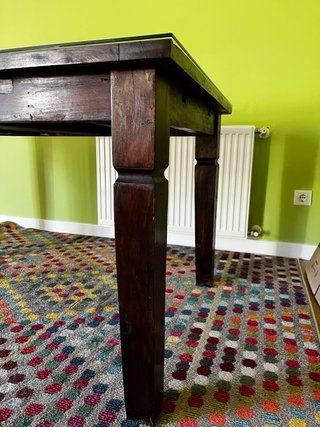 Mesa madera maciza comedor rectangular extensible