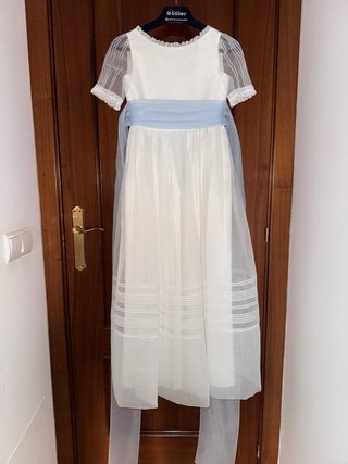 Vestido Comunión Coconut Blanco y Azul