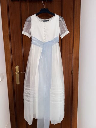 Vestido Comunión Coconut Blanco y Azul