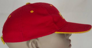 Gorra bordada motos Italkit Roja y Amarilla unisex