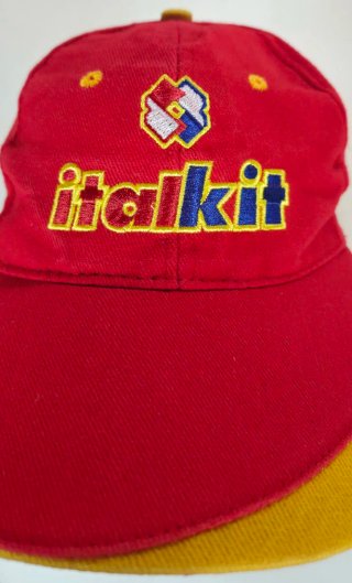 Gorra bordada motos Italkit Roja y Amarilla unisex