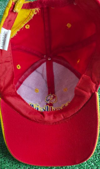 Gorra bordada motos Italkit Roja y Amarilla unisex