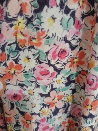 Vestido largo estampado floral manga larga