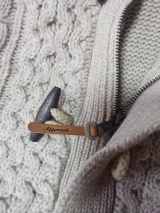 Jersey Cardigan Trenzado Beige talla M