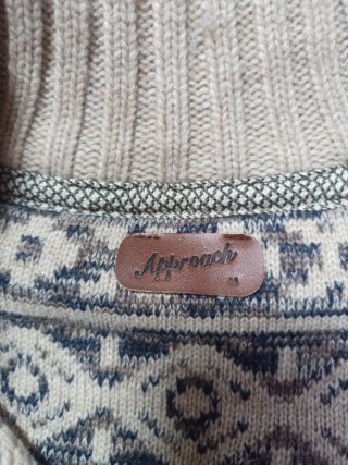 Jersey Cardigan Trenzado Beige talla M