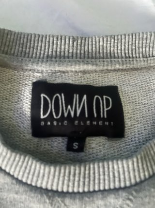 Sudadera Down Up Negra Estampado Calavera