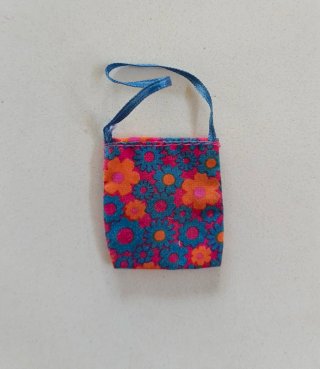 Sindy Collection bolso de tela azul con estampado