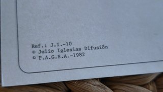 Postal Julio Iglesias 1982