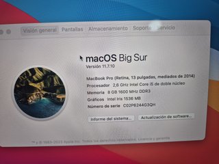 MacBook Pro Retina i5 8GB RAM 128GB SSD