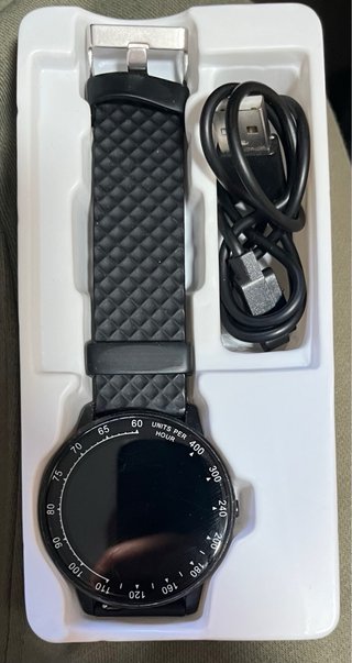 Smartwatch H30 Redondo IP67 Caja Negra/Plata