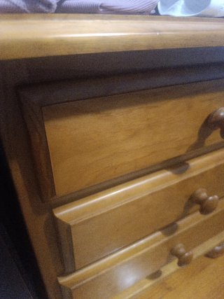 Conjunto taquillón y 2 mesitas madera.