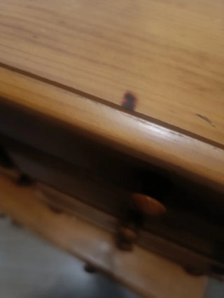 Conjunto taquillón y 2 mesitas madera.