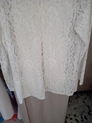 Giacca in pizzo bianca taglia unica