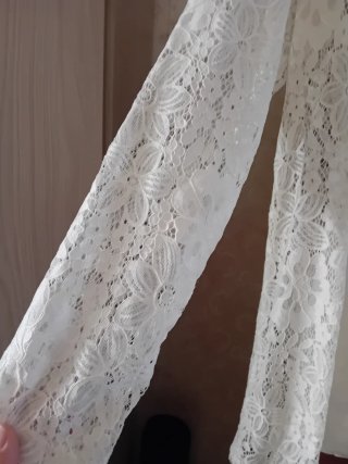Giacca in pizzo bianca taglia unica