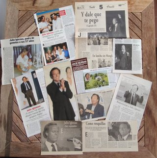 Lote Julio Iglesias. Articulos, portadas, posters