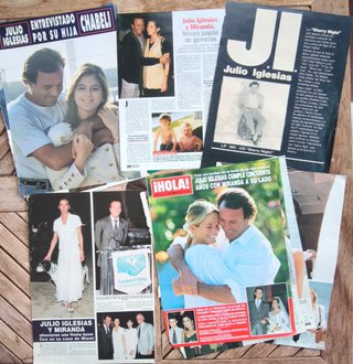 Lote Julio Iglesias. Articulos, portadas, posters